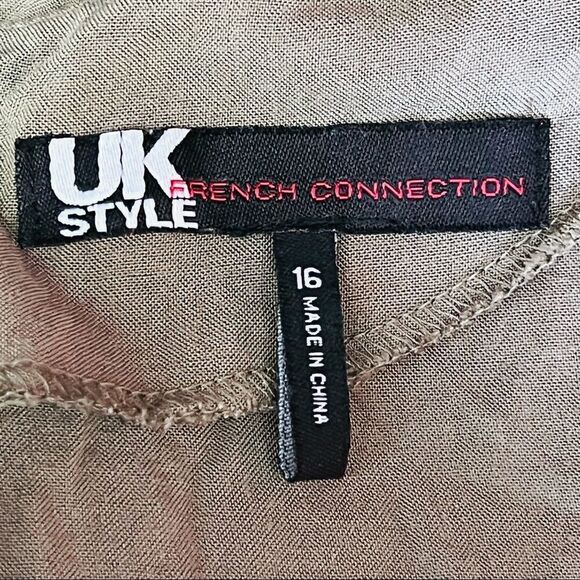 French Connection UK Style Sleeveless Sequin Mini Dress, Green & Gold - Picture 6 of 11